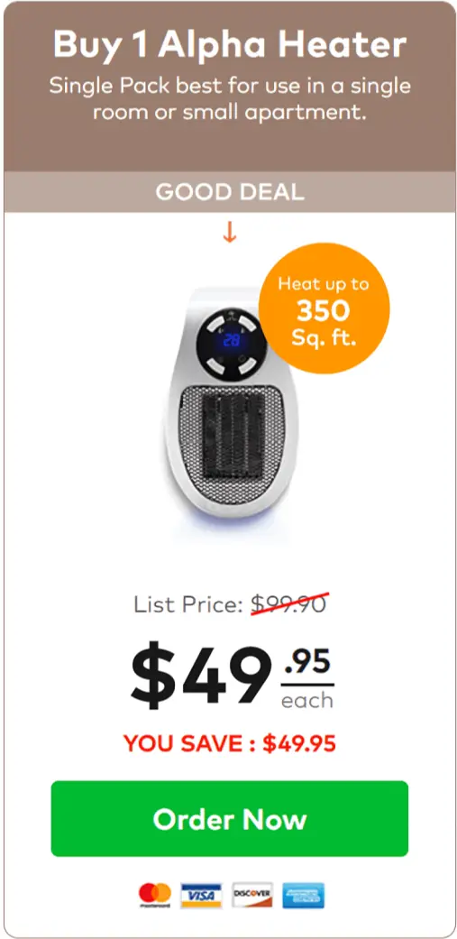 Alpha Heater price 